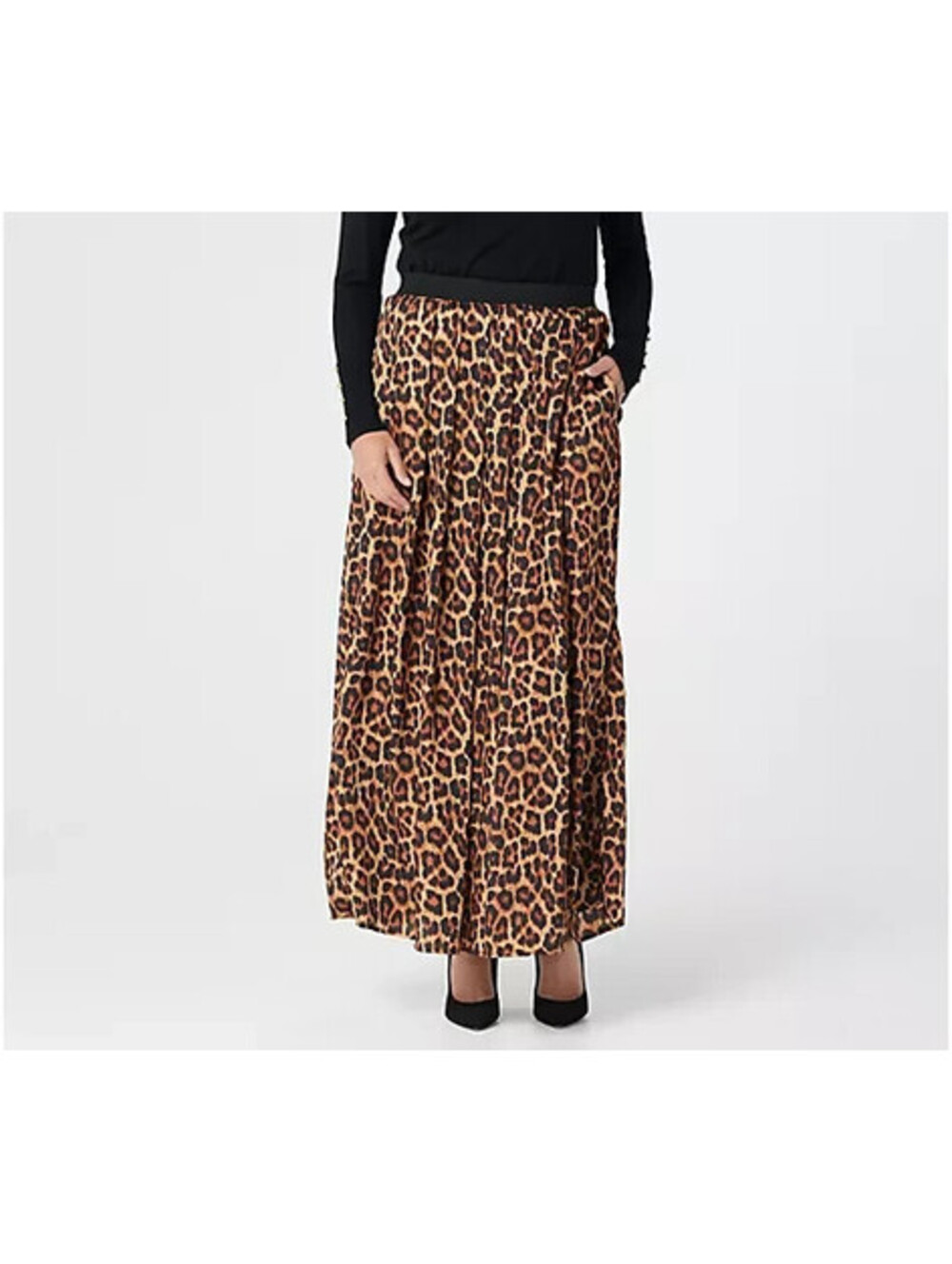 Joan Rivers Regular Leopard Maxi Skirt Size XS